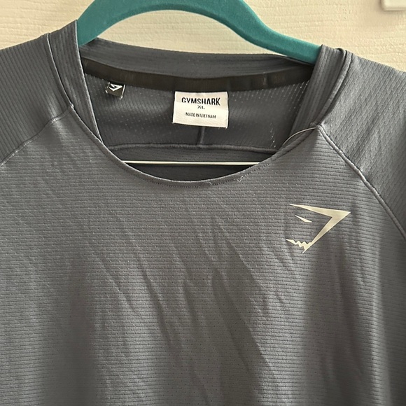 Gymshark Men's Speed Tee Shirt Titanium Blue XL Running Training Gym Lightweight - Picture 4 of 6
